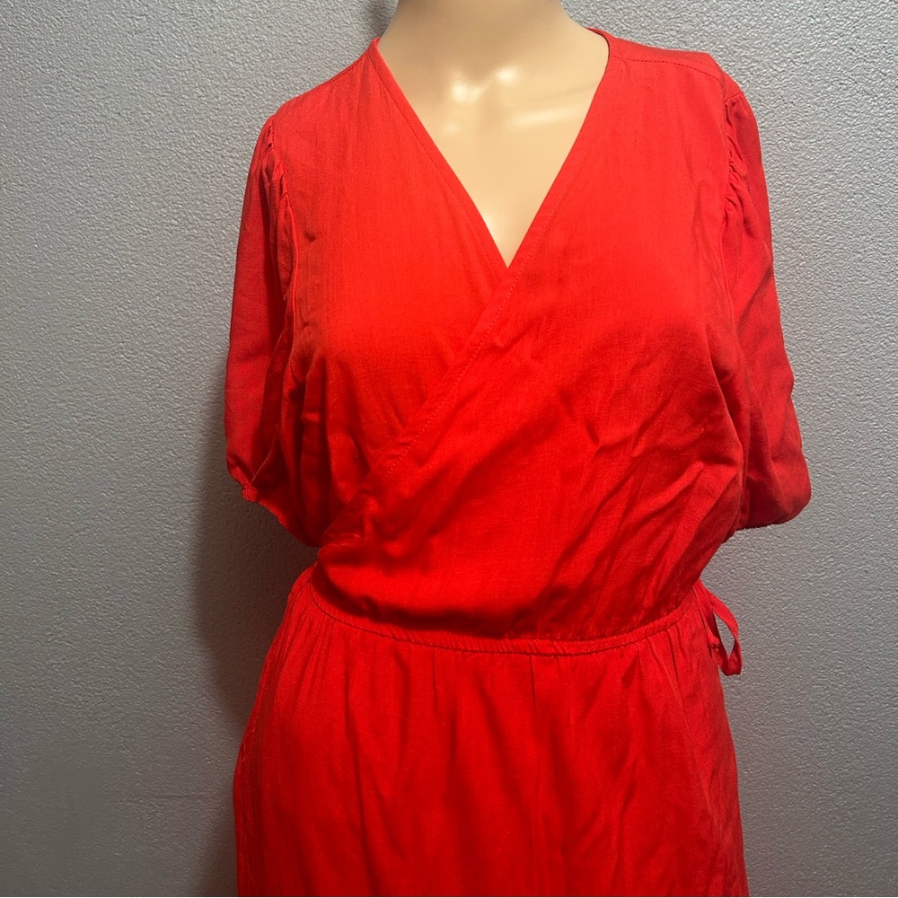 Knox Rose wrap tiered midi dress size medium - Picture 7 of 12